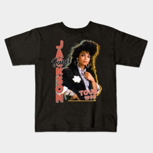 Janet Jackson Vintage Tour Concert Kids T-Shirt